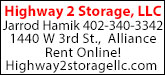HIGHWAY 2 STORAGE Sponsorship Banner